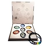 Zenith Gaia Premium Chakra Steine Set mit Armband – Handgefertigte 7...