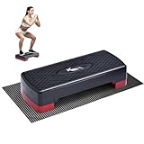 KM-Fit Fitness Stepper | Steppbrett Aerobic Stepper für zuhause | Step-Bench...