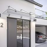 Schulte V2012-40-18 Glasline Davita 2.0 Vordach, 160 x 90 cm, 12 mm...