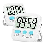 Antonki 2 Stück Timer, Digitaler Küchentimer zum Kochen, Eieruhr, Magnetisch...
