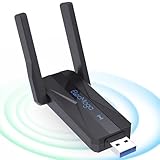 ElecMoga USB WLAN Stick für PC, 1300Mbps USB 3.0 WiFi Adapter mit 2 x 5dBi WLAN...