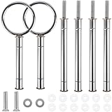 Fizdoqg 2 Stück Etageren Stangen Set, Silberne Etagere Bausatz, 3 Stufige...