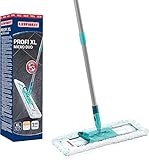 Leifheit rückenschonender Bodenwischer Profi XL Micro Duo, Stahlstiel 146cm,...
