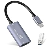 Video Capture Karte, Guermok USB 3.0 HDMI zu USB C Audio Capture Karte, 4K...