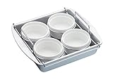Chicago Metallic Professionelles Creme Brulee Set, Backform mit Ramekin Rack und...