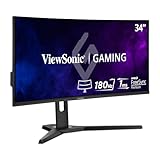 Viewsonic VX3418-2KPC 86,4 cm (34 Zoll) Curved Gaming Monitor (UWQHD, Adaptive...