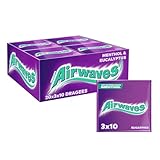 Airwaves Kaugummi | Cool Cassis | Lila, zuckerfrei | 20 x 3 Packungen (20 x 3 x...