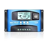 XTVTX 30A MPPT Solarladeregler,12V/24V Solar Charge Controller ,Autofokus...