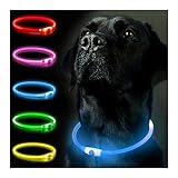 Leuchthalsband Hund, Hundehalsband Leuchtend Aufladbar, LED Halsband für Hunde...