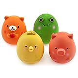 Chiwava 4 Stück 6cm Quitschende Hundespielzeug Latex Lustige Tier-Sets für...