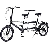 Coslike Tandemfahrrad - City Tandem Faltrad, Faltbares Tandem Adult Beach...