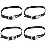 4Pcs Fahrrad Pedale Clips Einstellbare Zehenriemen Nylon Spin Bike Pedal Riemen...