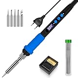 Lötkolben-Set mit LCD-Anzeige, 100W LED-Display einstellbare Temperatur,...