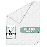 KNERST® Bettdecke 135x200 cm - Sommerdecke 135x200 - Steppdecke 135x200 für...