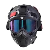 Mich Airsoft Helm Und Maske,Mit Seitenschiene Für NVG Mount Mit Abnehmbarer Und...