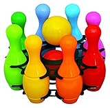 toys4u Mini Bowling Set 8+2 16cm Kegelspiel Kegel Kugel Kinderbowling...