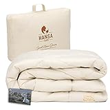 HANSA-FARM | Baby Alpaka Bio-Bettdecke 135 x 200 cm (Füllung 1.400g) - extra...