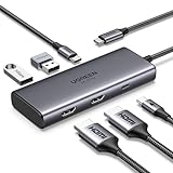 UGREEN Revodok 206 USB C Hub 2 HDMI Docking Station Dual HDMI, 3*USB Ports, PD...