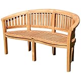 ASS TEAK XXXL Bananenbank Gartenbank Parkbank Sitzbank 3-Sitzer Bank...