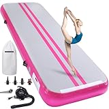 ROMELANDS Turnmatte Aufblasbar, 3M/4M/5M Trainingsmatte mit Luftpumpe, 10 cm...