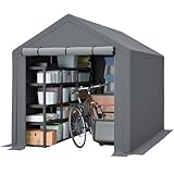 Jaxilyn Garagenzelt Wasserdichtes Lagerzelt mit Rolltor, Robuster Stahlrahmen &...