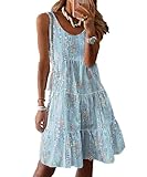 Yeenily Damen Sommerkleider Ärmellos Leichte Lässige Freizeitkleid Elegant...