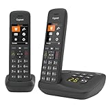 Gigaset C575A Duo - 2 Schnurlose DECT-Telefone mit Anrufbeantworter - großes...