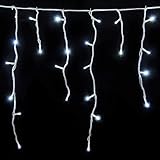 Gartenpirat LED-Lichterkette Eisregen 6m 240 LED kaltweiß Timer-Funktion...