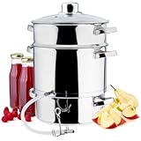 GARDIVO Dampfentsafter 8L Edelstahl, Fruchtentsafter, Saftmaschine für Obst und...