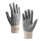 Homealexa Winterhandschuhe Touchscreen Handschuhe Strick Fingerhandschuhe Sport...