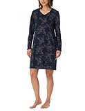 Uncover by Schiesser Damen Langarm-Nachtwäsche Nachthemd, Nachtblau_182851, 46