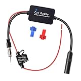 NewTH Autoradio Antennenverstärker 12 V AM FM Auto Radio Stereo Universal 25 dB...