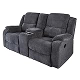 invicta INTERIOR Exklusiver 2er Kino Sessel Hollywood dunkelgrau Fernsehsessel...