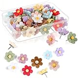 ARTGUTS 30 Stück Blumige Pinnadeln, Blumen Zeichennadeln, Blumen Pins für...