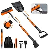 BGTLJKD Eiskratzer Auto, 5 in 1 Eiskratzer Auto mit Besen und Schneeschaufel,...