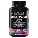 Bandini® Kre-Alkalyn | 3000 mg/240 Kapseln | Kre Alkalyn® pH Correct Creatine...