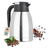 Isolierkanne aus Edelstahl 1,5l oder 2l Thermoskanne Kaffee isolierte...