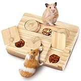 VQBKHO Meerschweinchen Spielzeug, Hamster Spielzeug aus Holz 6 In 1...