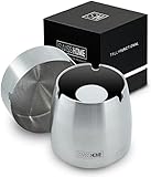 SWISSHOME® - Geruchsdichter Aschenbecher mit Deckel - 2 in 1 - für Drinnen &...