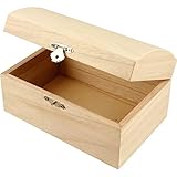 Creativ Create Crafts 575440 Schatztruhe aus Holz mit gebogenem Deckel und...