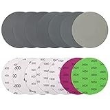 VIBRATITE 70 Stück Schleifpapier 125mm Klett, Nass und Trocken Schleifscheiben,...