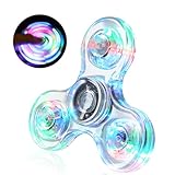 SCIONE Fidget Spinner,Leuchtende Fidget Toys für Kinder LED Kristall Fidget...
