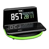 TFA Dostmann Charge-IT Wireless Digitalwecker, 60.2028.01, mit kabelloser...