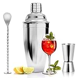 ASANMU Cocktailshaker Set, 750ML Cocktail Shaker Edelstahl Professioneller...