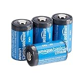 Amazon Basics CR2-Lithium-Batterien, 800 mAh, 3 Volt, langanhaltende Leistung, 4...