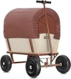 Stagecaptain Bollerwagen Holz im Wild Western Style - Handwagen mit Dach für...