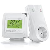 ELEKTROBOCK FRT7B3 Funk-Raumthermostat mit Standfuß | Überall hinstellen | mit...