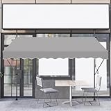 LZQ Markise Klemmmarkise Balkon Sonnenmarkise Einziehbar Manuell Handkurbel...