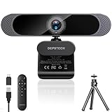 DEPSTECH 4K Zoombare Streaming Webcam mit Mikrofon für PC, Fernbedienung, 1/3'...