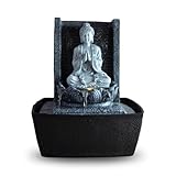 Zen'Light - Zimmerbrunnen Nirvana - Wasserfall mit Buddha & Weißer...